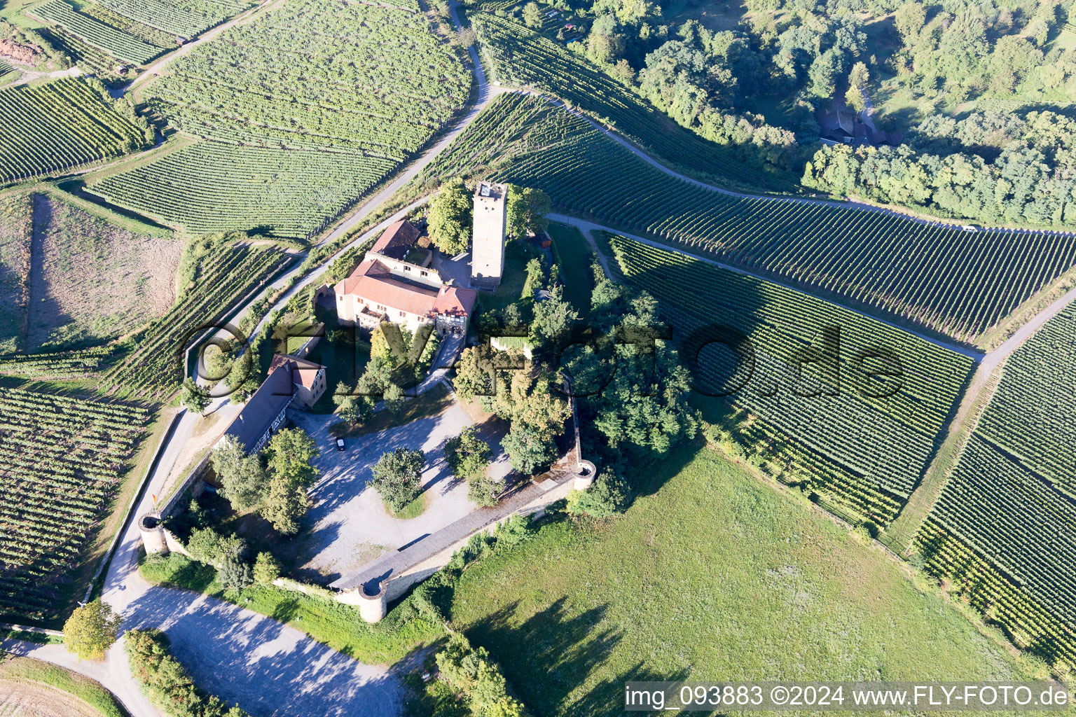 Aerial photograpy of Sulzfeld in the state Baden-Wuerttemberg, Germany