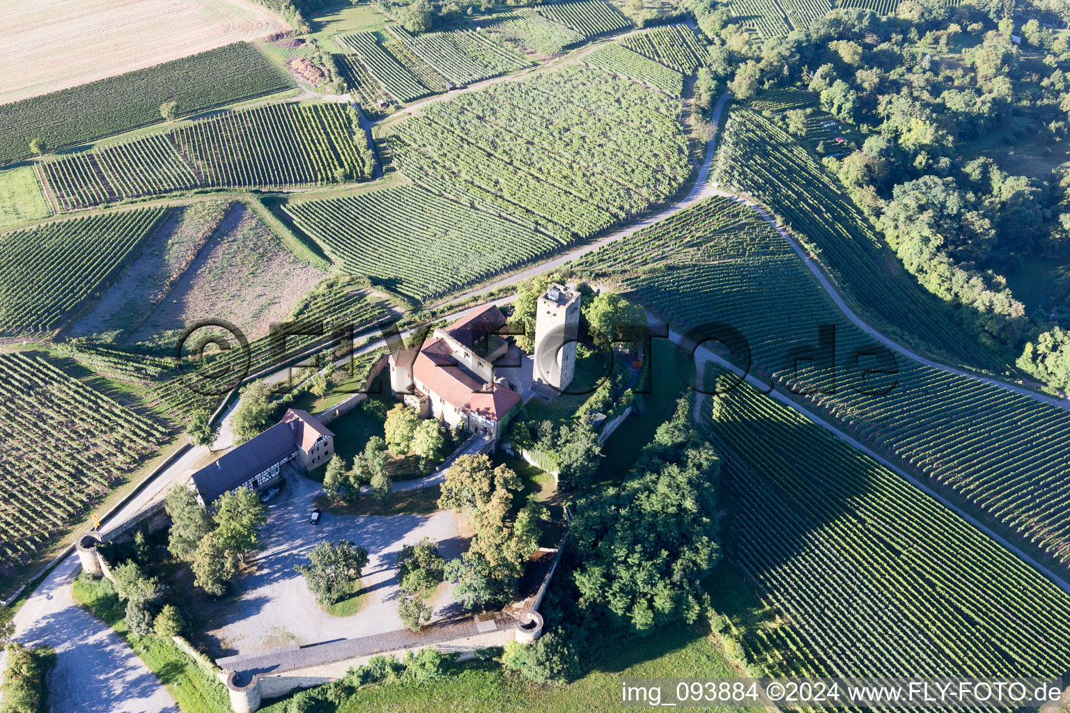 Oblique view of Sulzfeld in the state Baden-Wuerttemberg, Germany