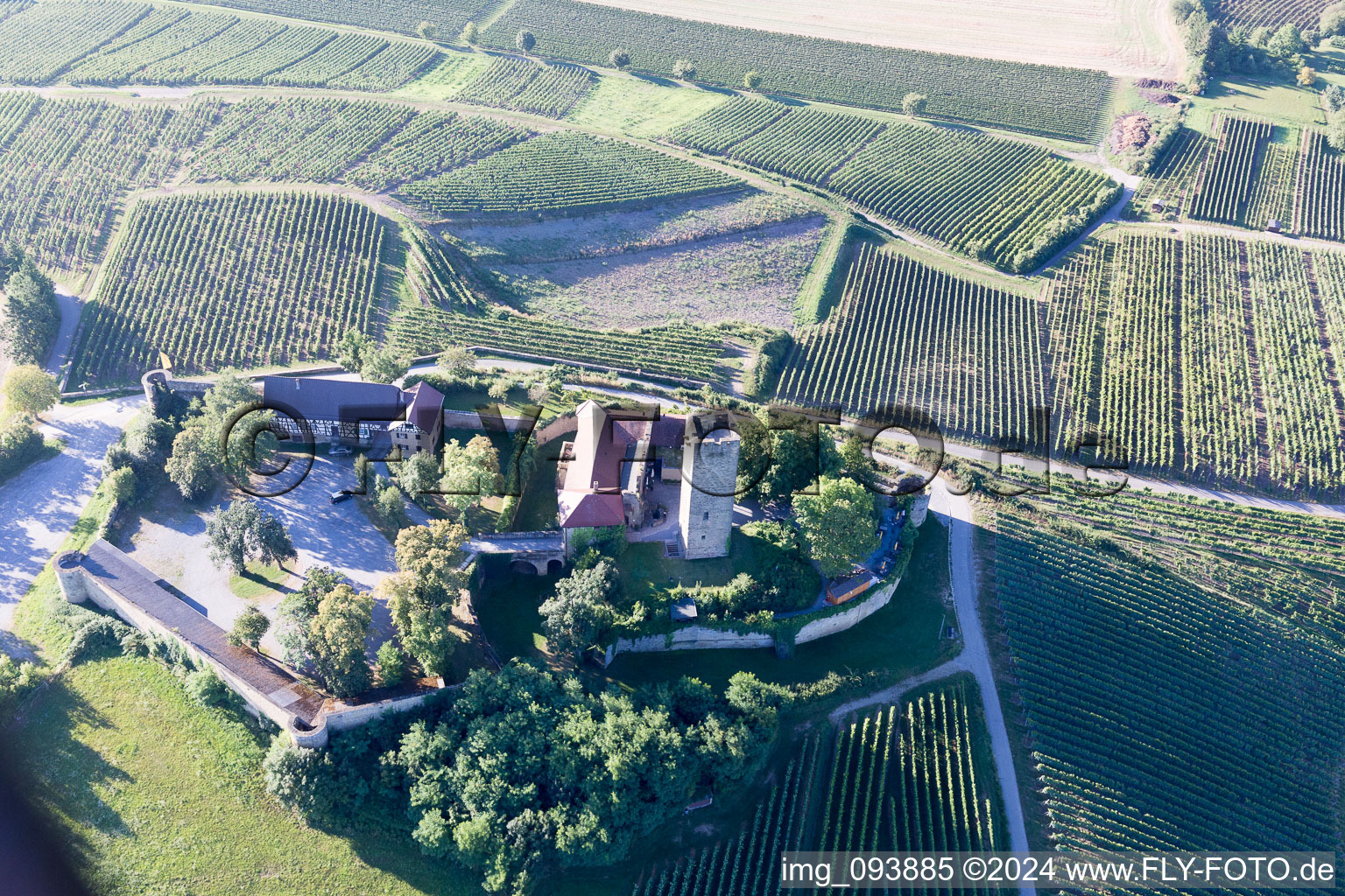 Sulzfeld in the state Baden-Wuerttemberg, Germany from above