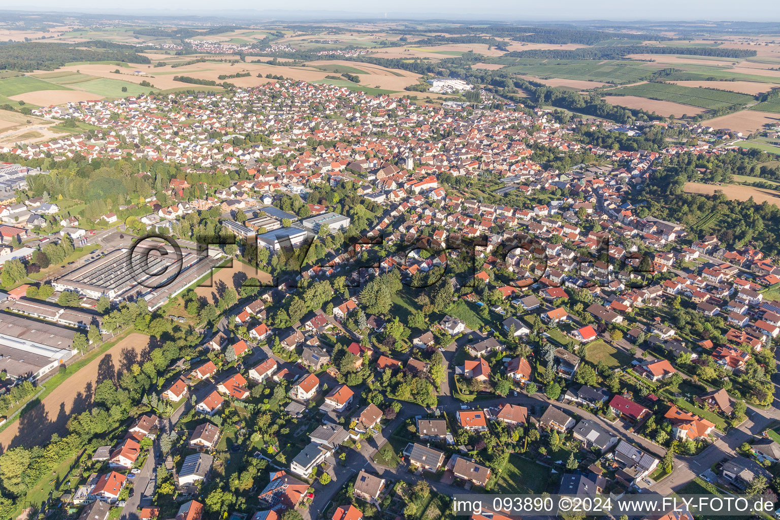 Village view in Sulzfeld in the state Baden-Wuerttemberg, Germany