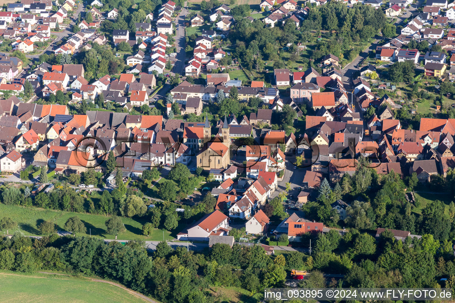 Church building in the village of in Zaisenhausen in the state Baden-Wurttemberg, Germany