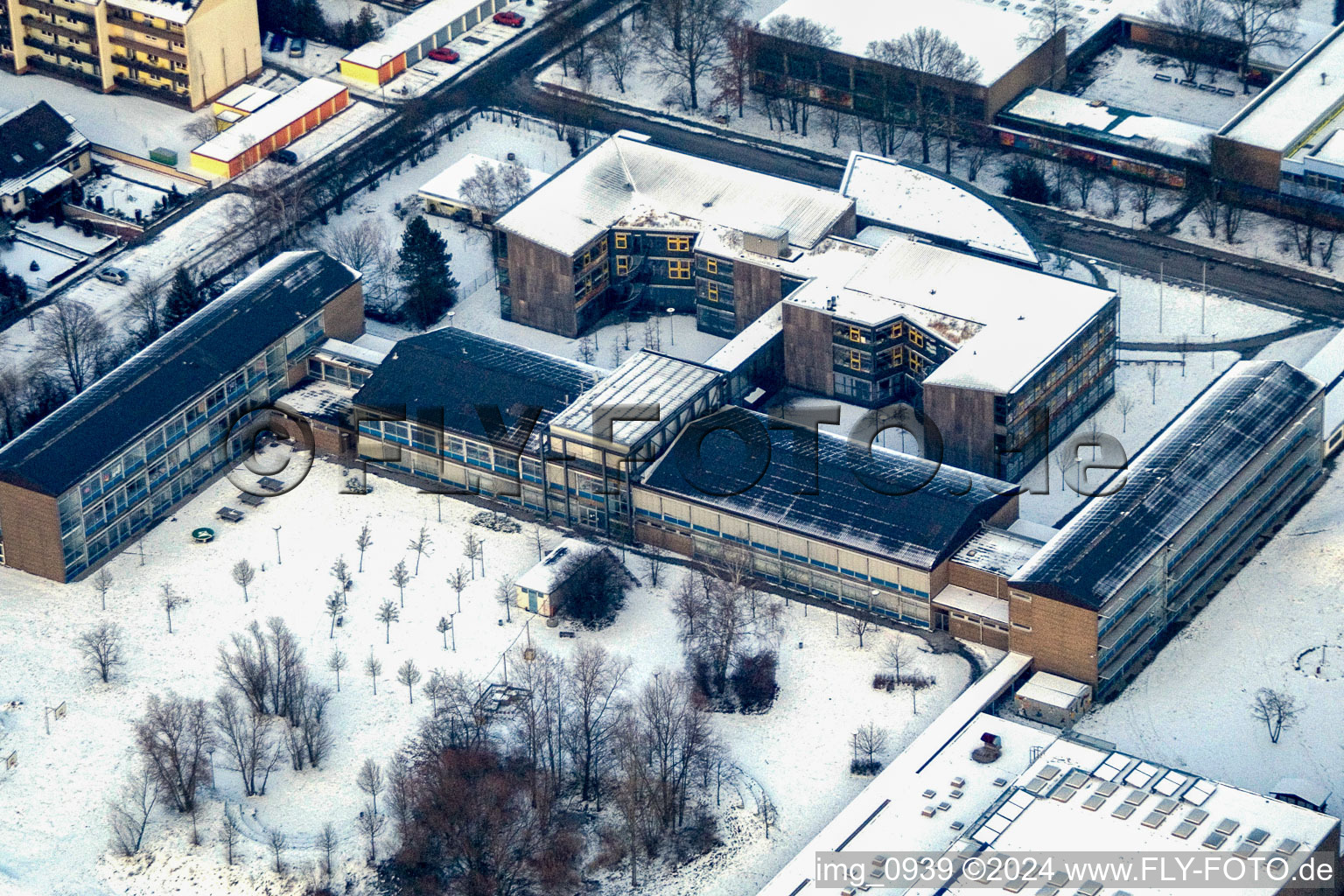 Oblique view of IGS in Kandel in the state Rhineland-Palatinate, Germany