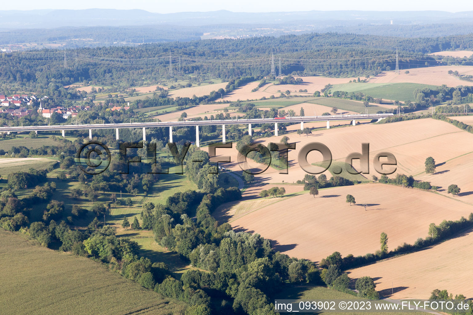 Valley bridge Bauerbach in the district Bauerbach in Bretten in the state Baden-Wuerttemberg, Germany