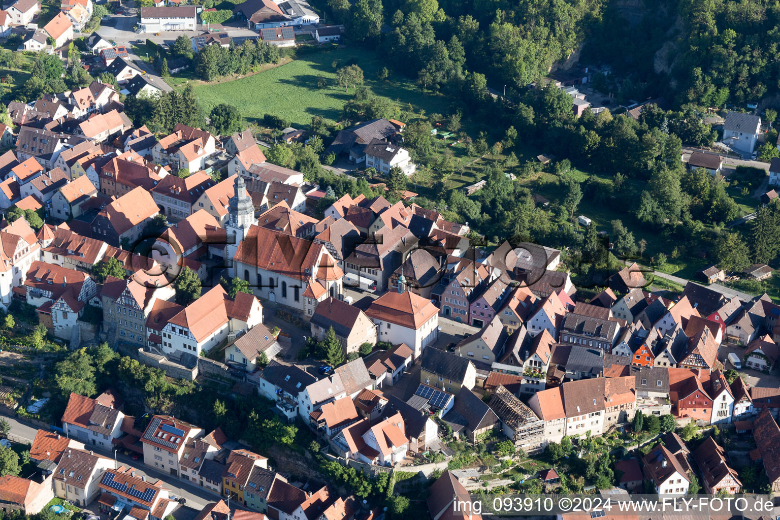 Church building in the village of in Kraichtal in the state Baden-Wurttemberg, Germany