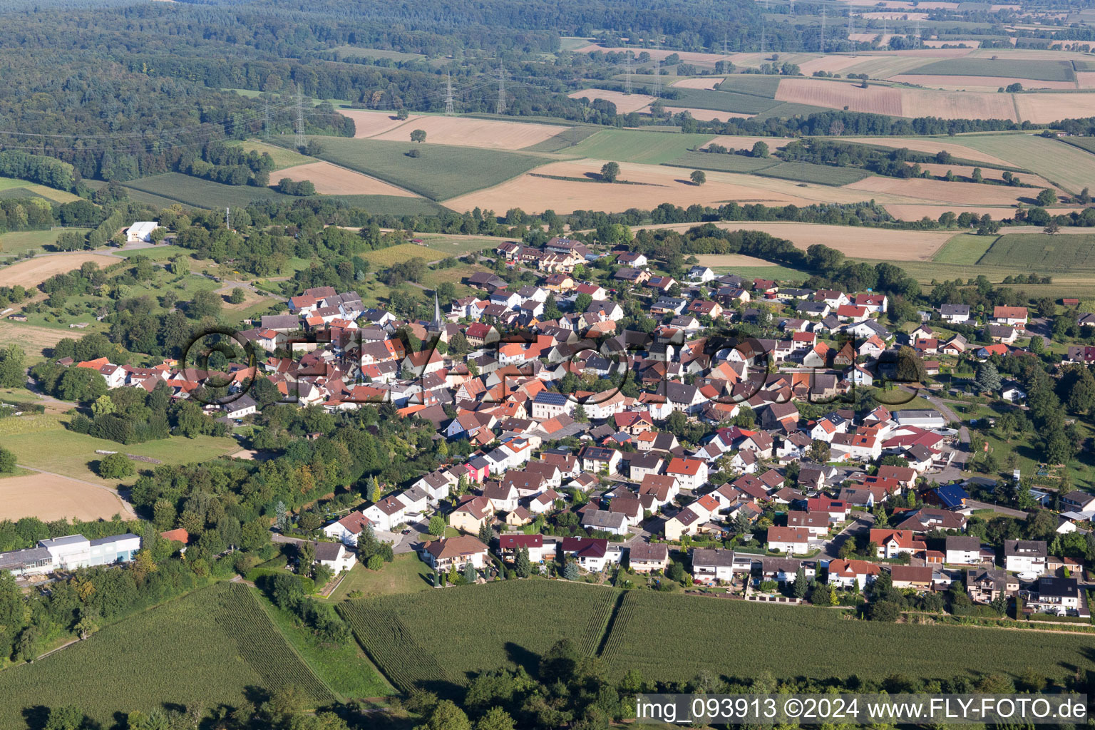 District Oberacker in Kraichtal in the state Baden-Wuerttemberg, Germany