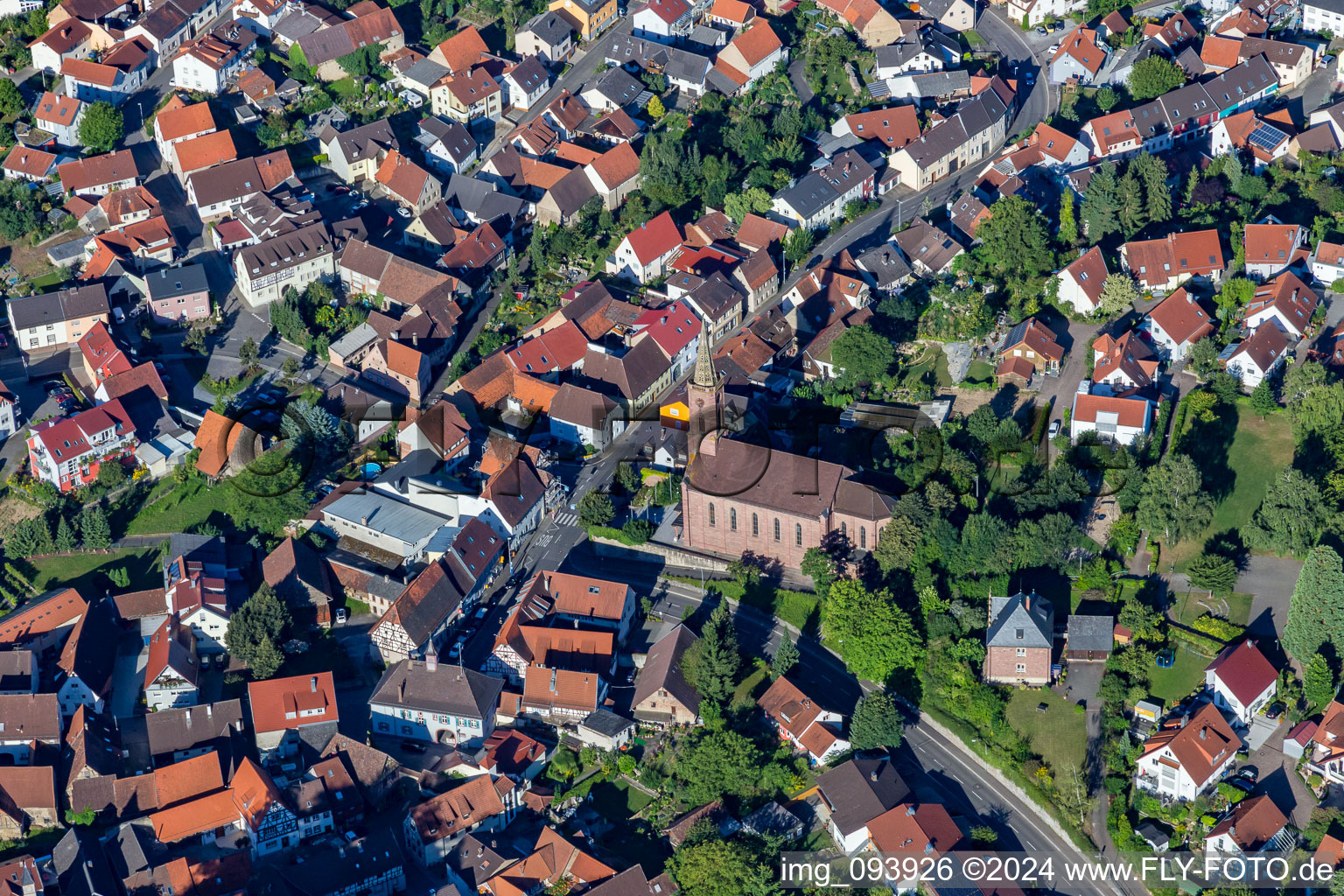 District Obergrombach in Bruchsal in the state Baden-Wuerttemberg, Germany out of the air