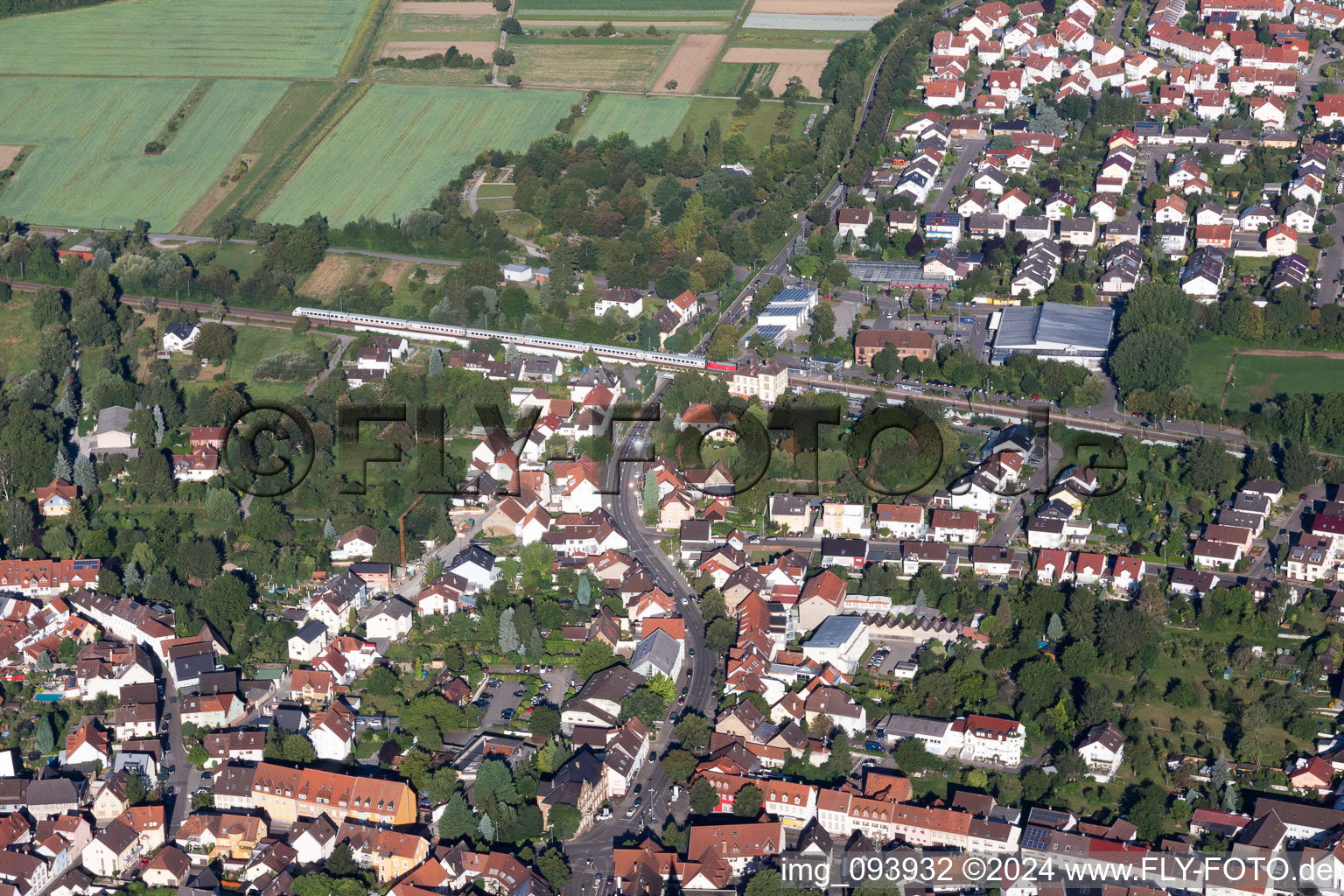 Büchenauer Straße Railway Bridge in the district Untergrombach in Bruchsal in the state Baden-Wuerttemberg, Germany