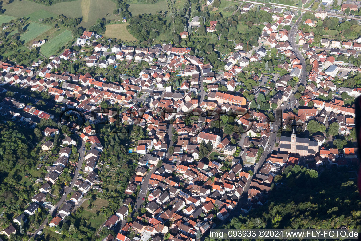 Büchenauer Street in the district Untergrombach in Bruchsal in the state Baden-Wuerttemberg, Germany