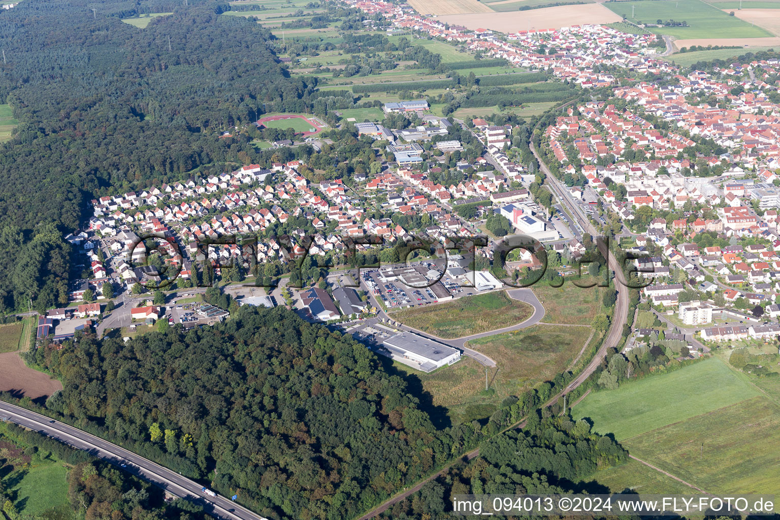 Oblique view of Kandel in the state Rhineland-Palatinate, Germany