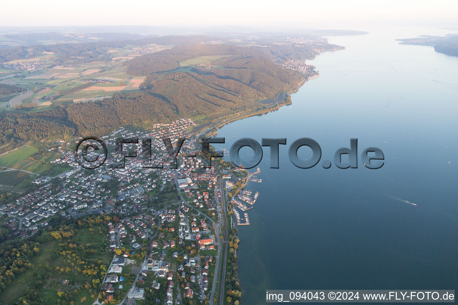 District Ludwigshafen in Bodman-Ludwigshafen in the state Baden-Wuerttemberg, Germany out of the air