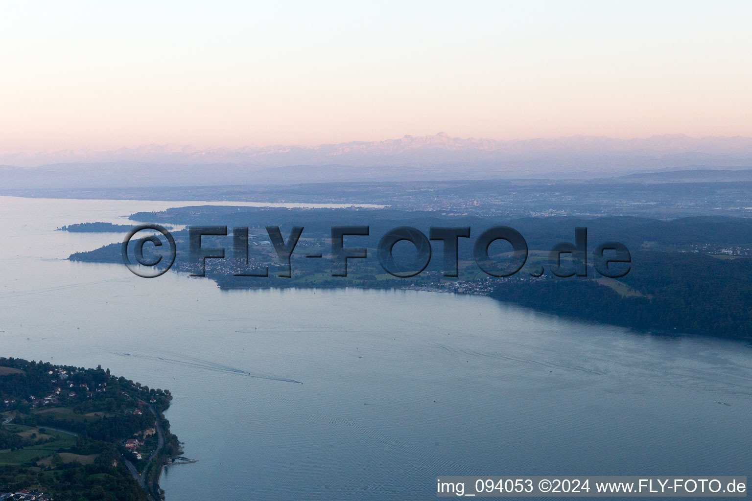 Oblique view of Sipplingen in the state Baden-Wuerttemberg, Germany