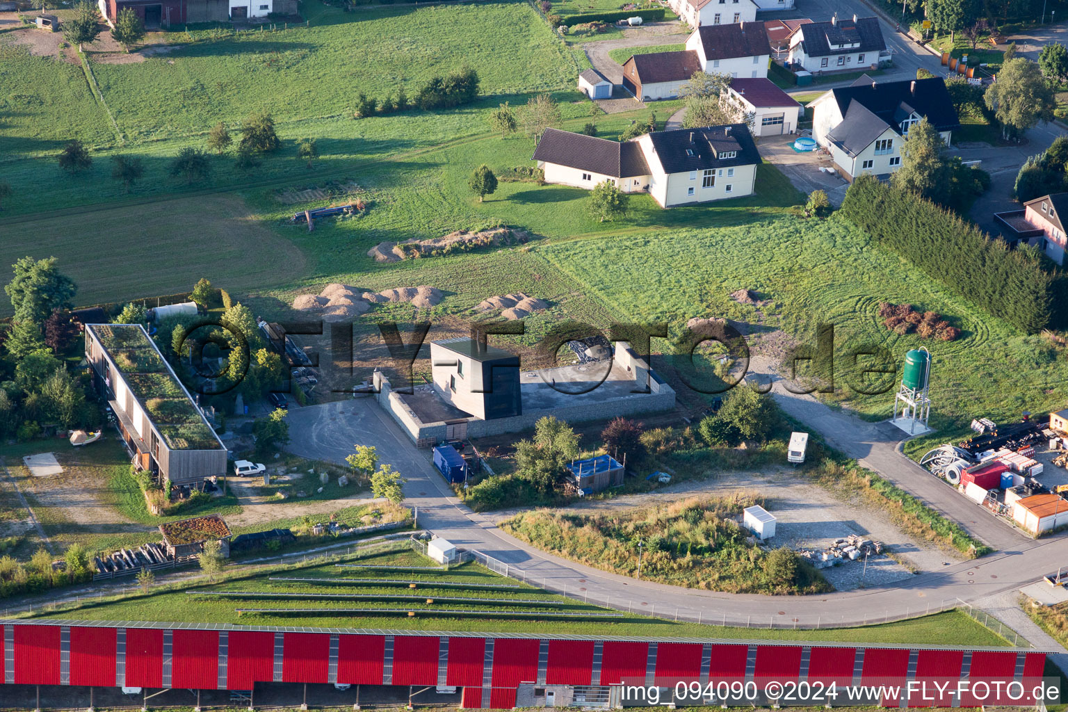 Aerial view of Wald in the state Baden-Wuerttemberg, Germany