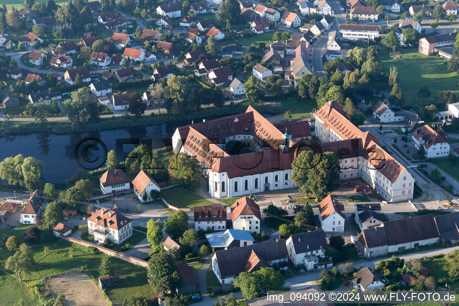 Oblique view of Wald in the state Baden-Wuerttemberg, Germany