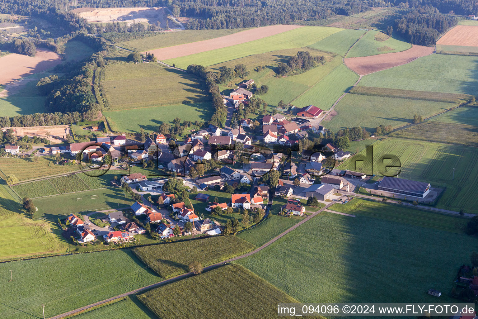 Aerial view of District Otterswang in Pfullendorf in the state Baden-Wuerttemberg, Germany