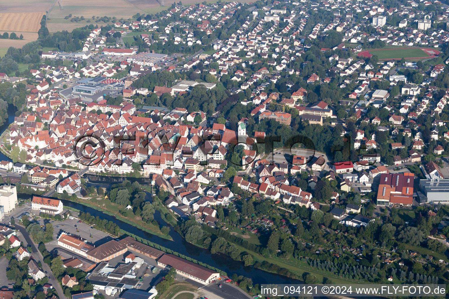 Town View of the streets and houses of the residential areas in the district Neufra in Riedlingen in the state Baden-Wurttemberg