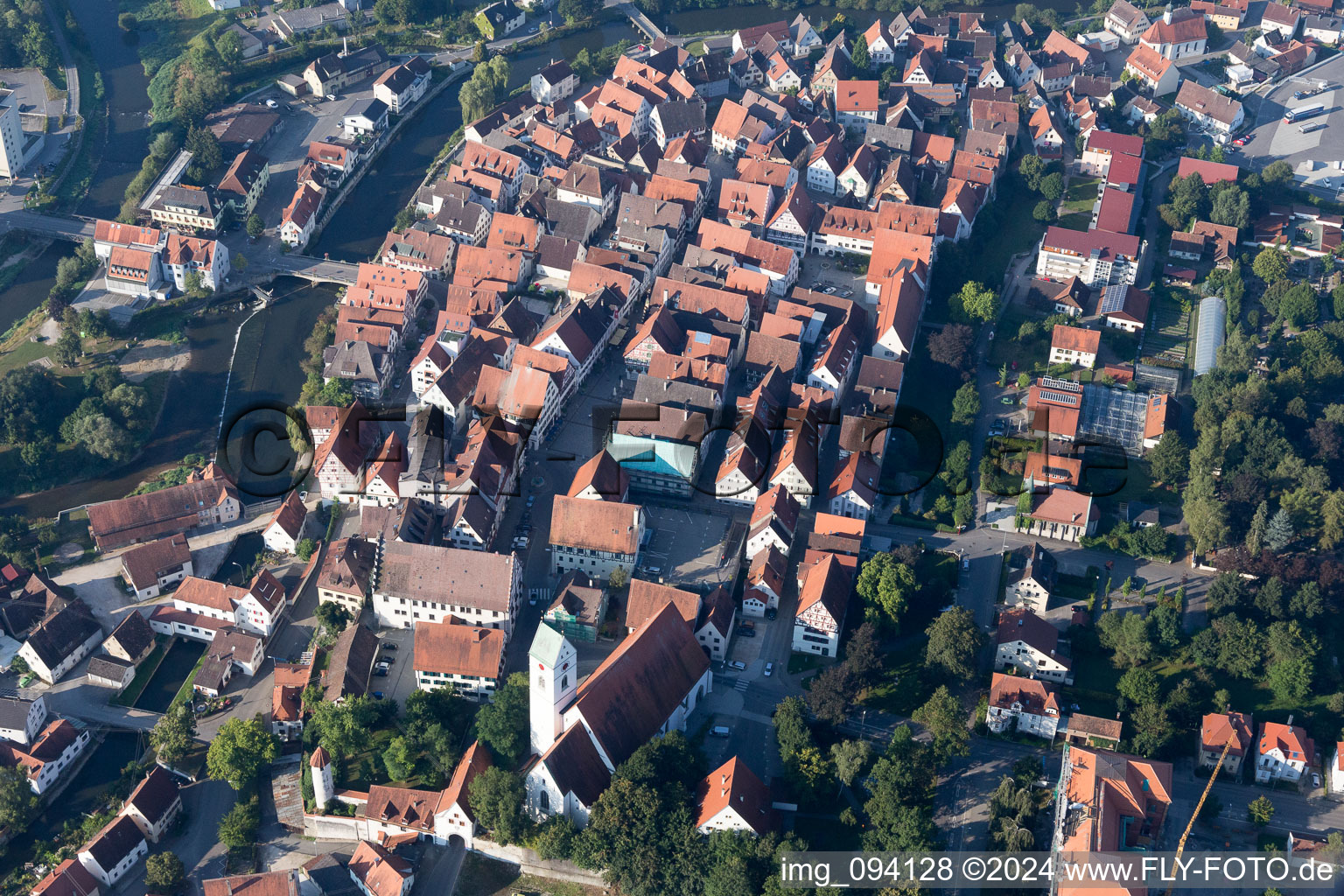 Riedlingen in the state Baden-Wuerttemberg, Germany out of the air