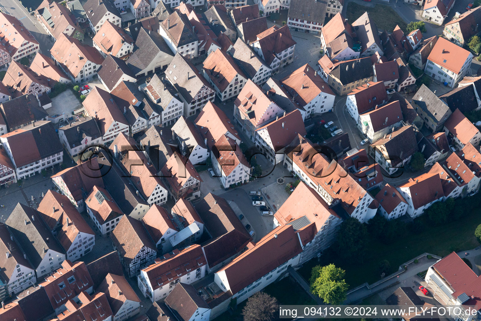 Riedlingen in the state Baden-Wuerttemberg, Germany from the plane