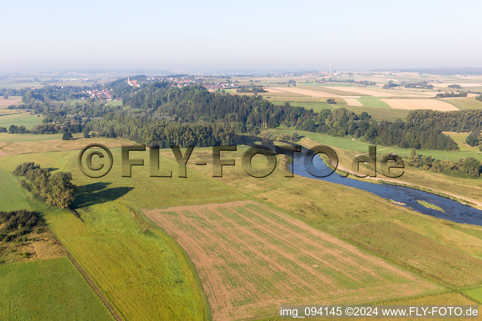 Course of the Danube in the district Hundersingen in Herbertingen in the state Baden-Wuerttemberg, Germany