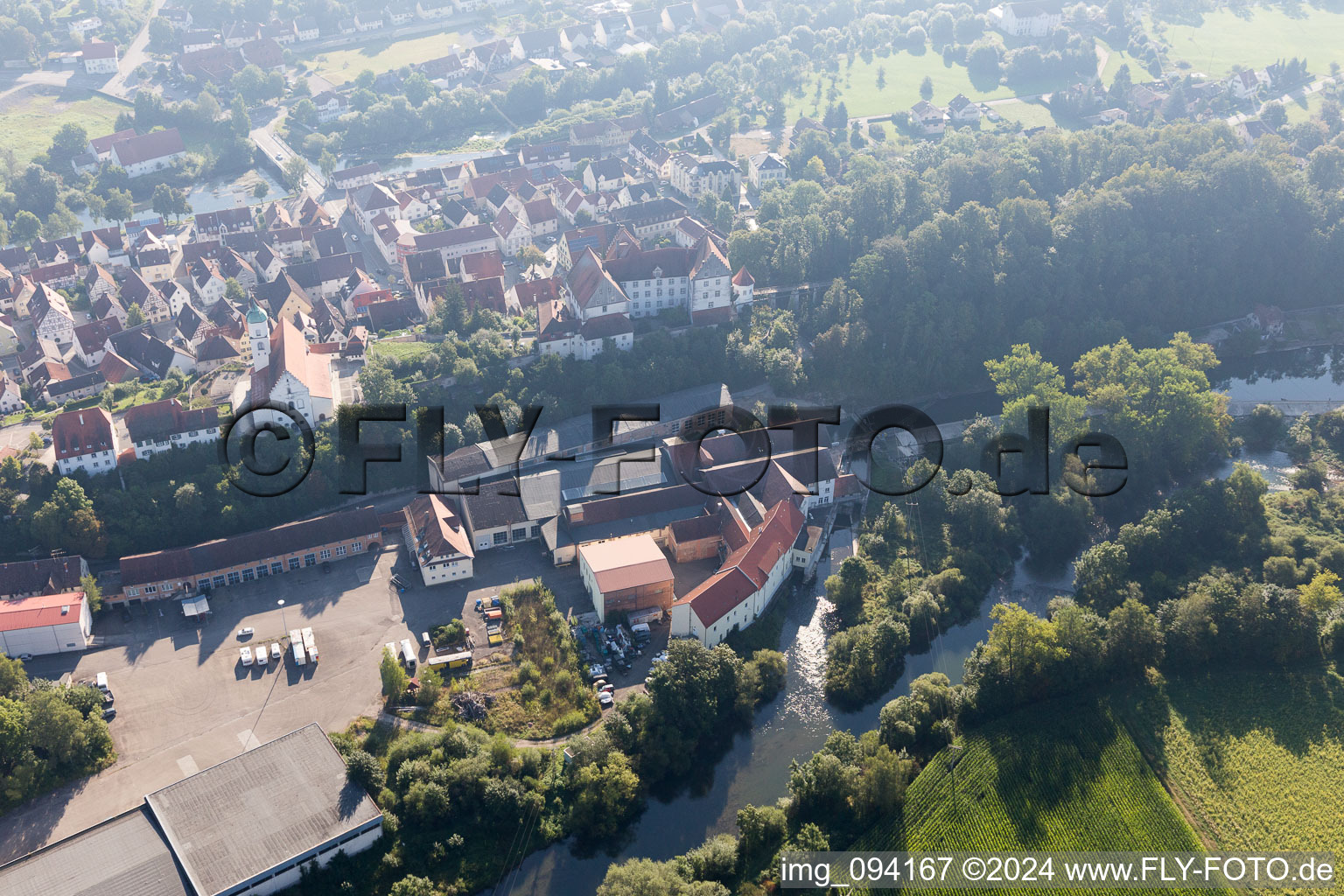 Oblique view of Scheer in the state Baden-Wuerttemberg, Germany