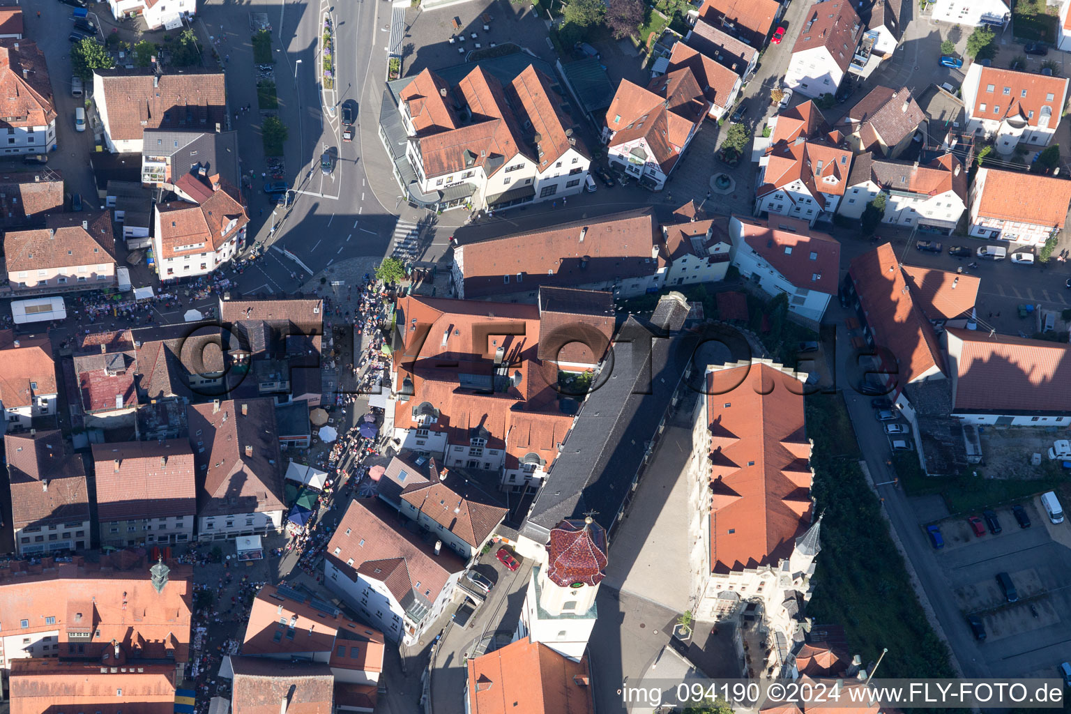 Sigmaringen in the state Baden-Wuerttemberg, Germany out of the air