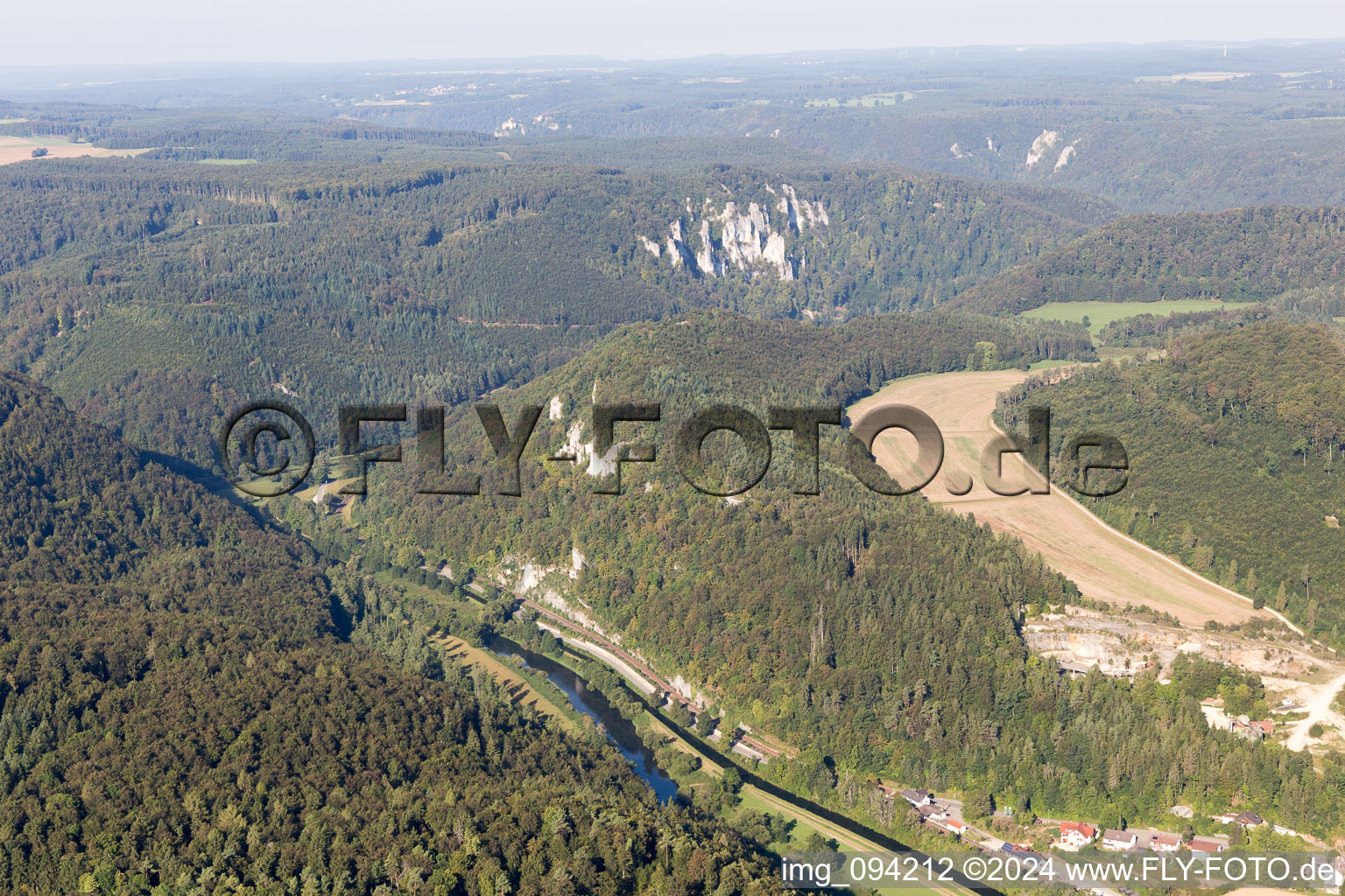 Aerial view of Thiergarten in the state Baden-Wuerttemberg, Germany