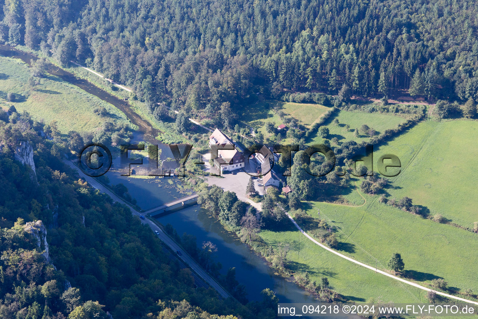 Thiergarten in the state Baden-Wuerttemberg, Germany out of the air