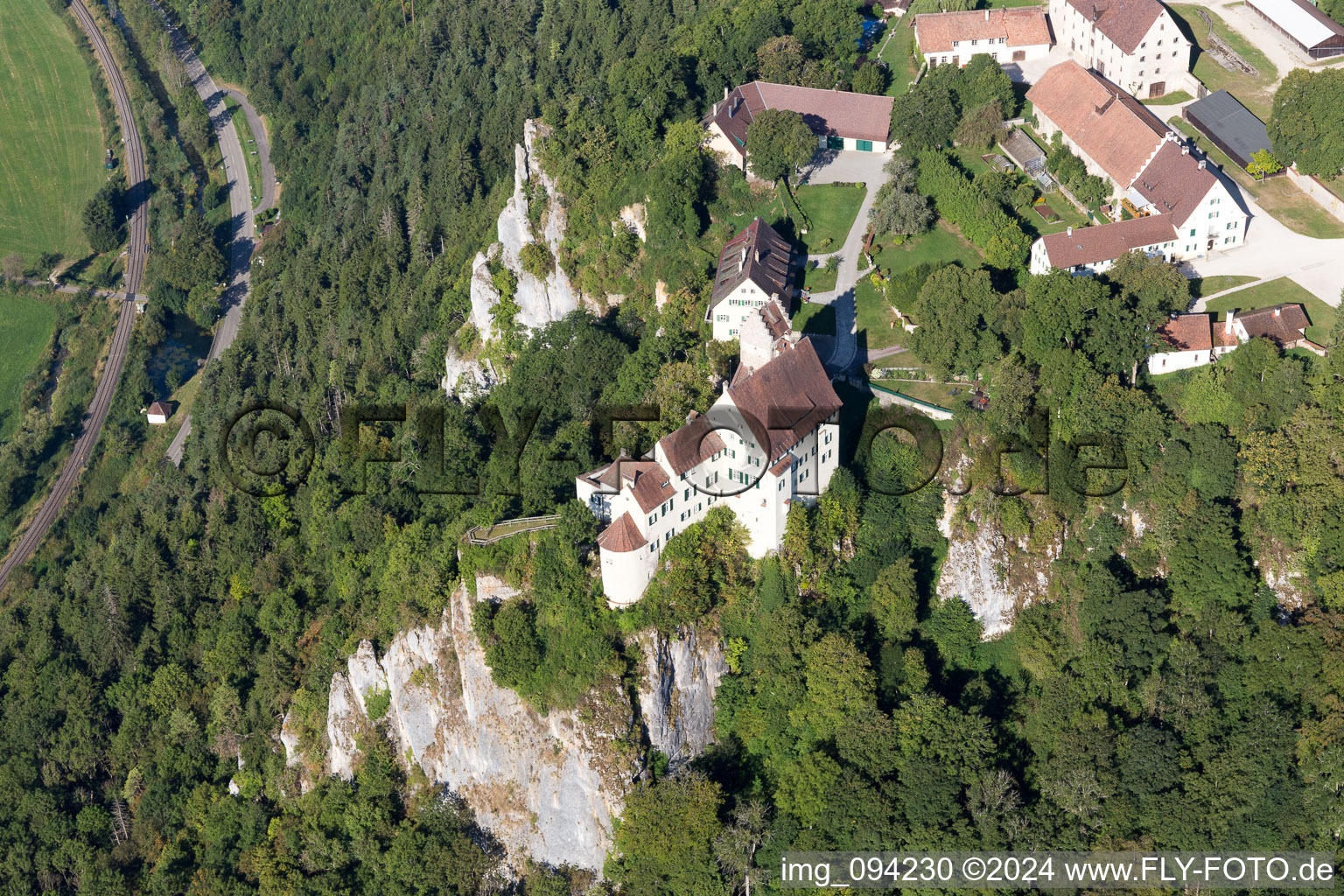 Beuron in the state Baden-Wuerttemberg, Germany from above