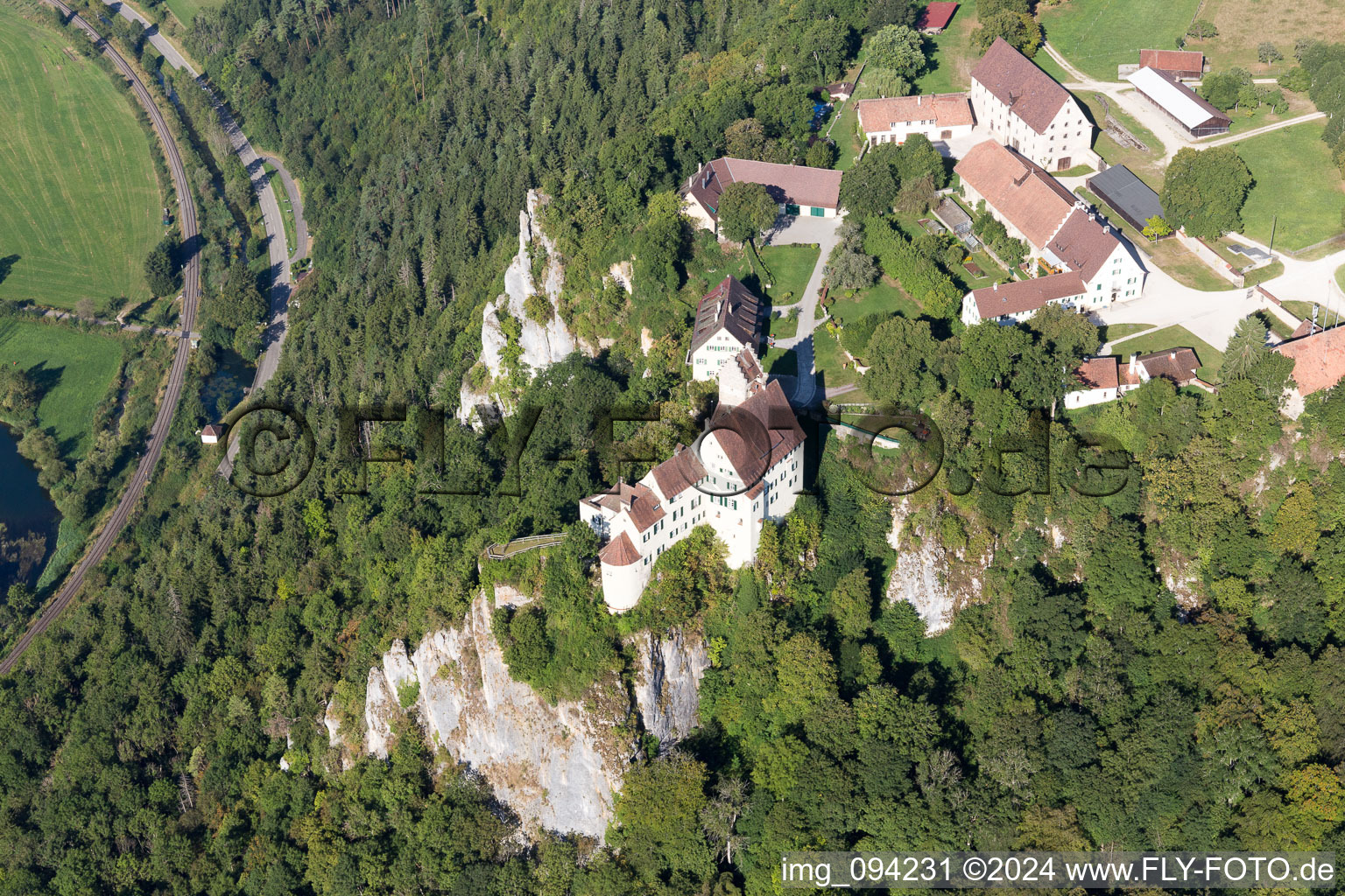 Beuron in the state Baden-Wuerttemberg, Germany out of the air