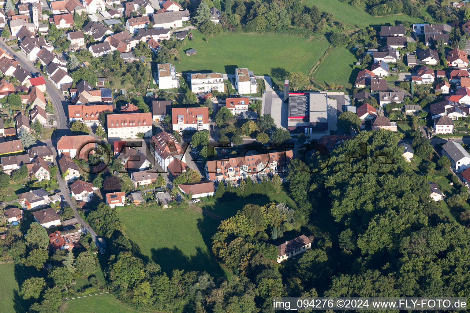 Aerial view of Steißlingen in the state Baden-Wuerttemberg, Germany