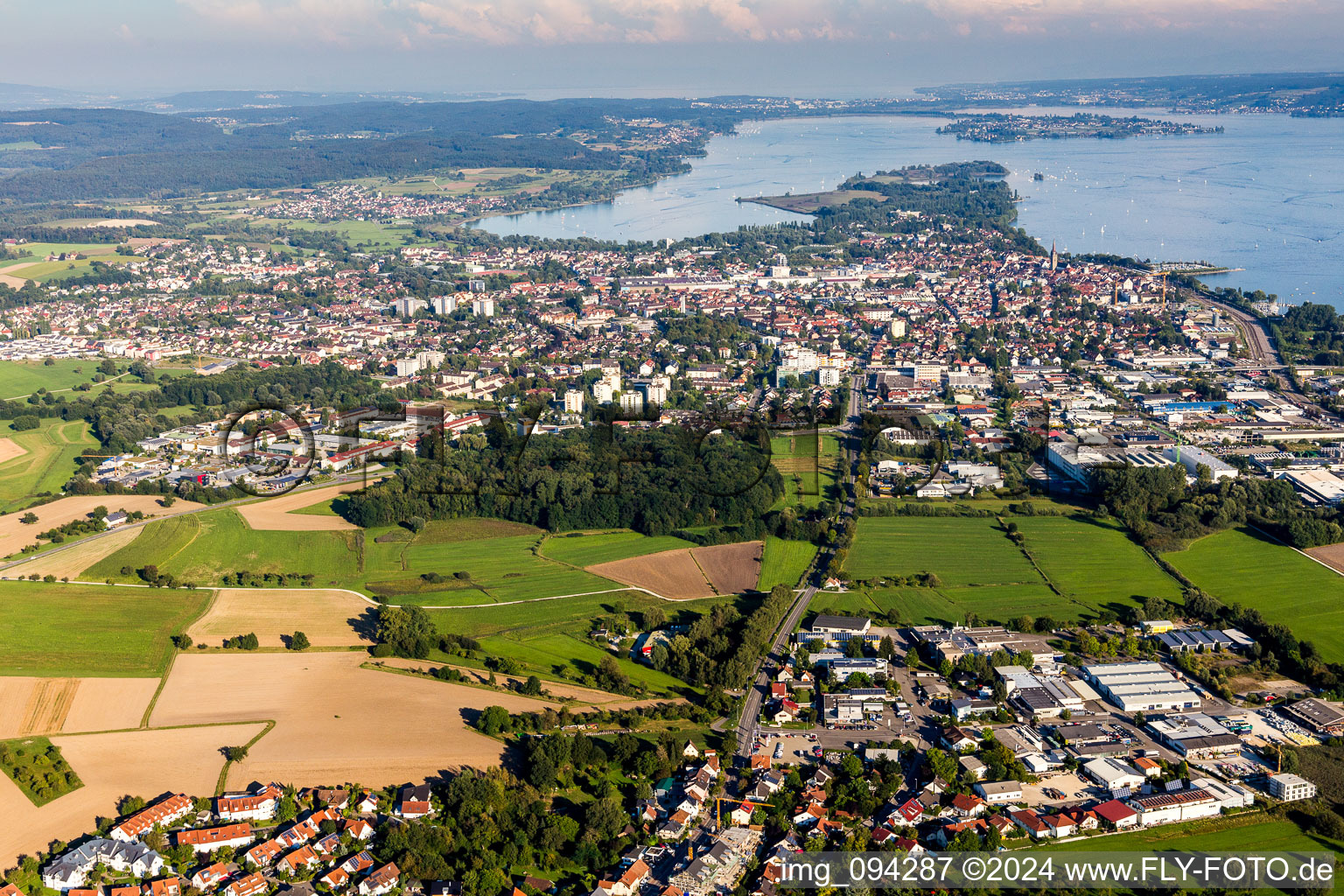 Village Radolfzell on the banks of the area Lake Constance in Radolfzell am Bodensee in the state Baden-Wurttemberg, Germany