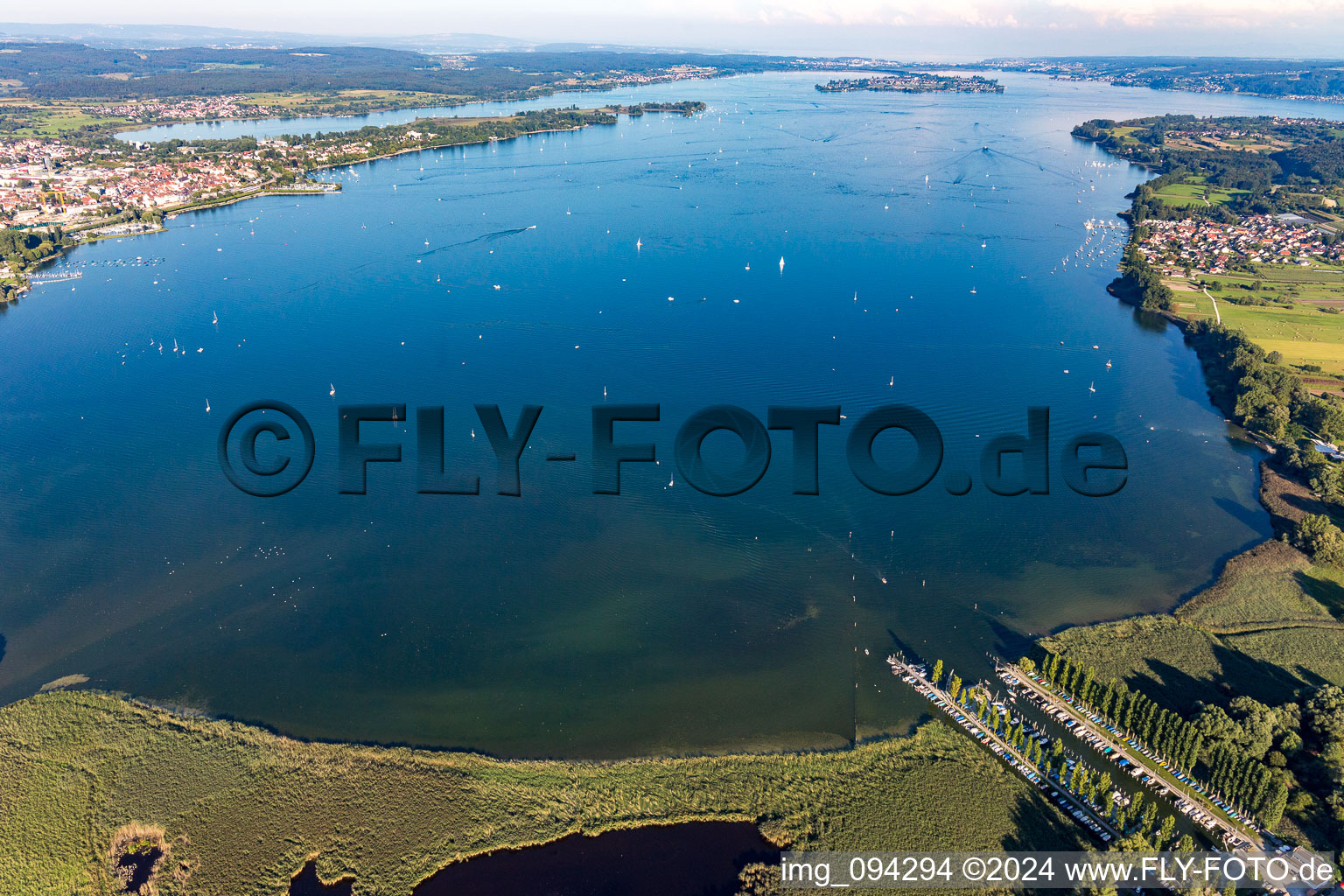 Aerial view of Moos (Bodensee) in the state Baden-Wuerttemberg, Germany