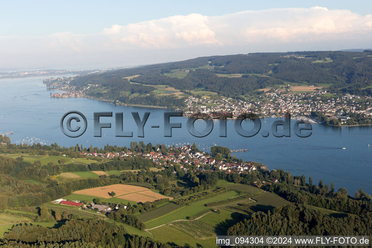 Village on the lake bank areas of Lake of Constance in Steckborn in the canton Thurgau, Switzerland