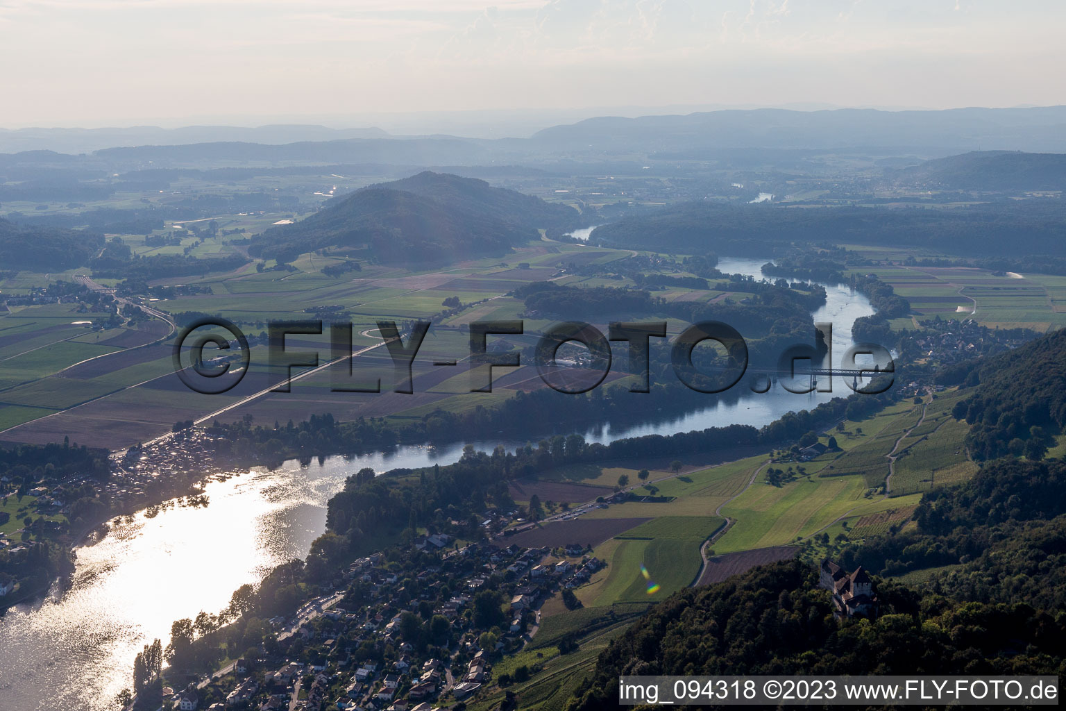 Aerial photograpy of Stein am Rhein in the state Schaffhouse, Switzerland