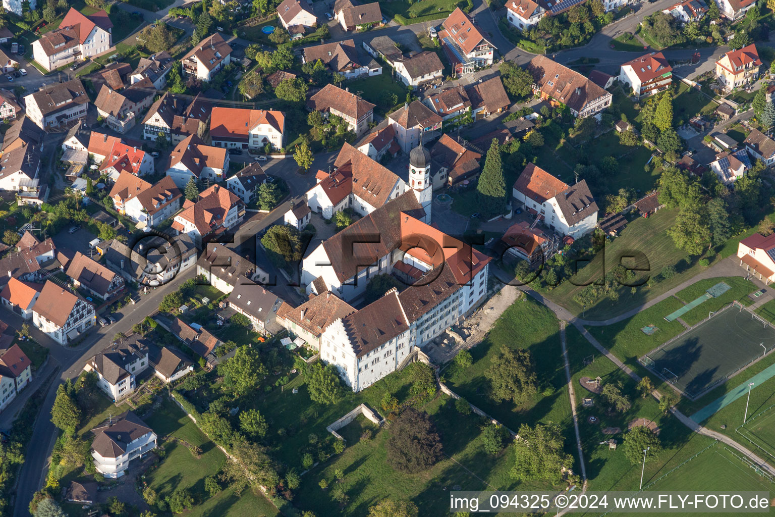 Complex of buildings of the monastery Augustiner Chorherrenstift in Oehningen in the state Baden-Wurttemberg, Germany