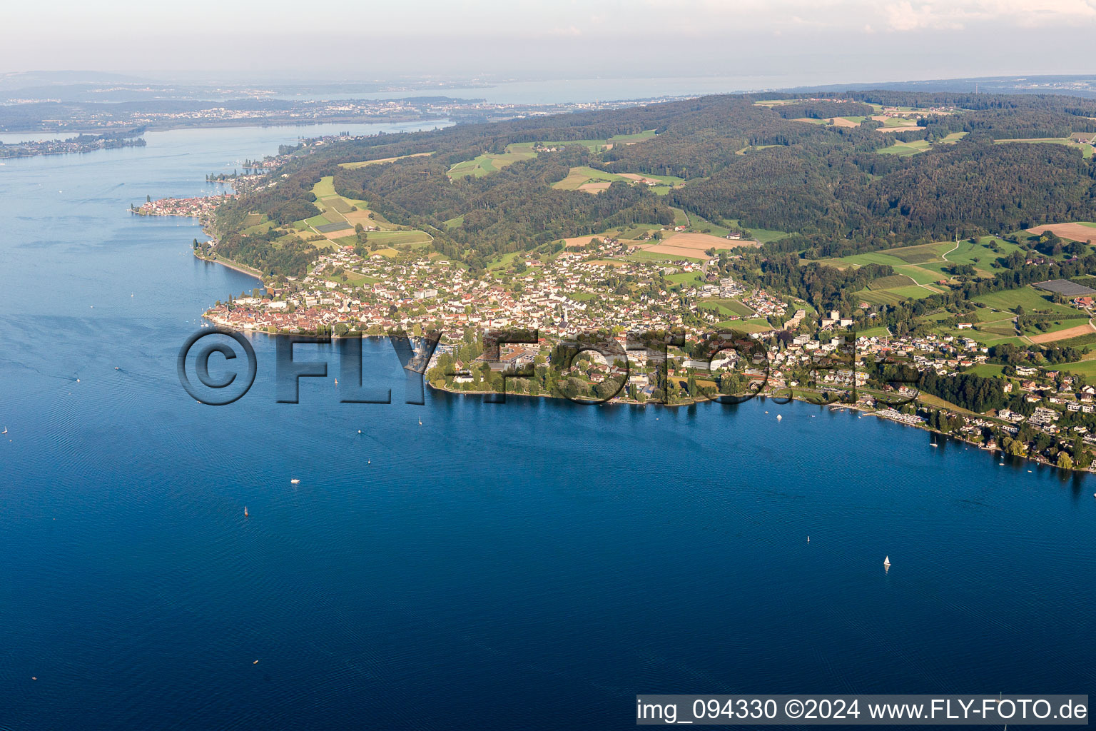 Village on the banks of the area Lake Constance in Steckborn in the canton Thurgau, Switzerland