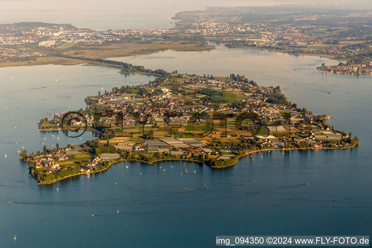 Lake Island Reichenau in the lake of constance in Reichenau in the state Baden-Wurttemberg