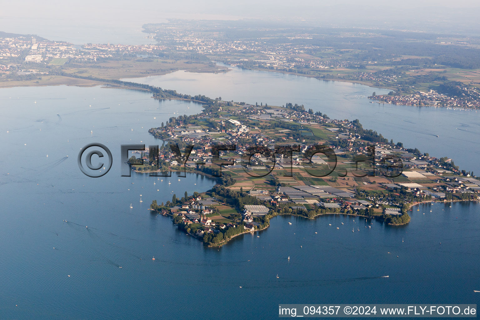 Island Reichenau on the Untersee in the district Niederzell in Reichenau in the state Baden-Wuerttemberg, Germany