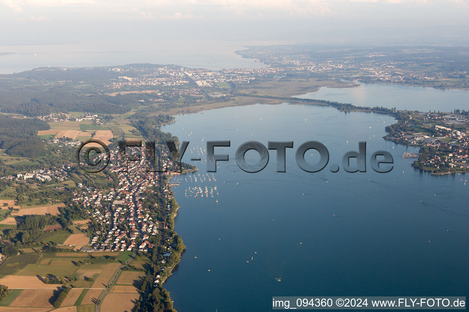 Aerial photograpy of Allensbach in the state Baden-Wuerttemberg, Germany