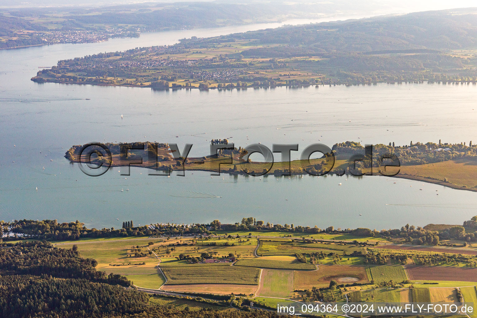 Aerial photograpy of Radolfzell in Radolfzell am Bodensee in the state Baden-Wuerttemberg, Germany