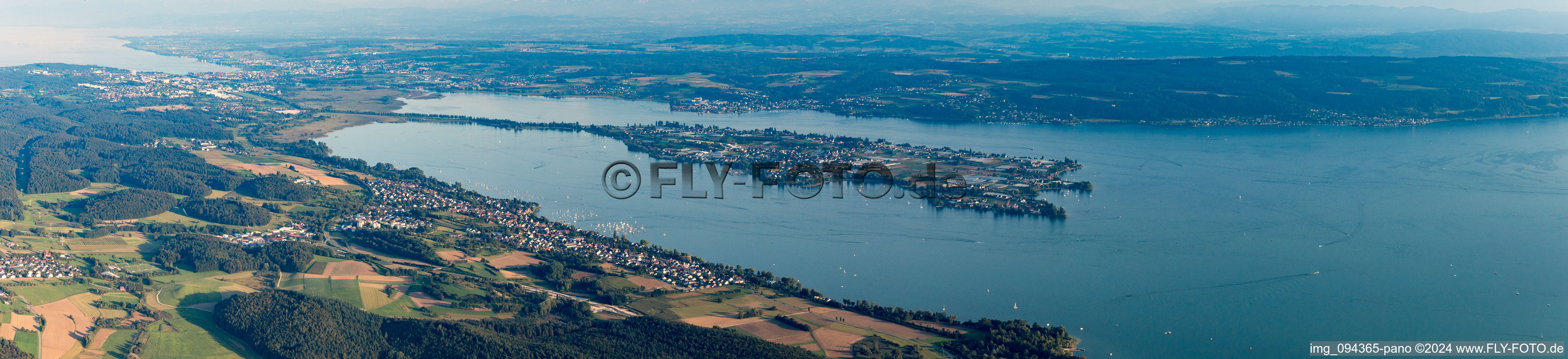 Panorama in Reichenau in the state Baden-Wuerttemberg, Germany