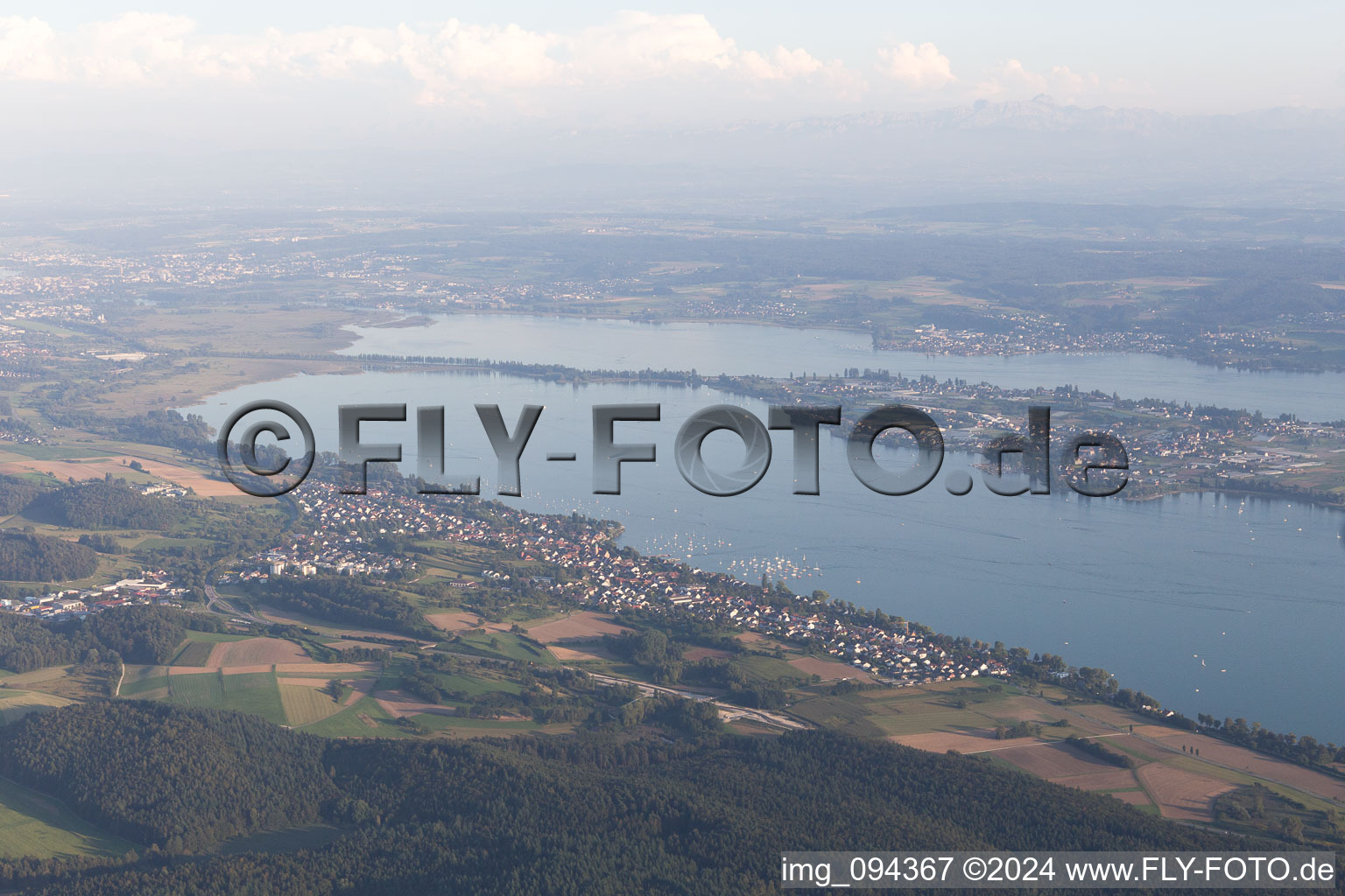 Oblique view of Allensbach in the state Baden-Wuerttemberg, Germany