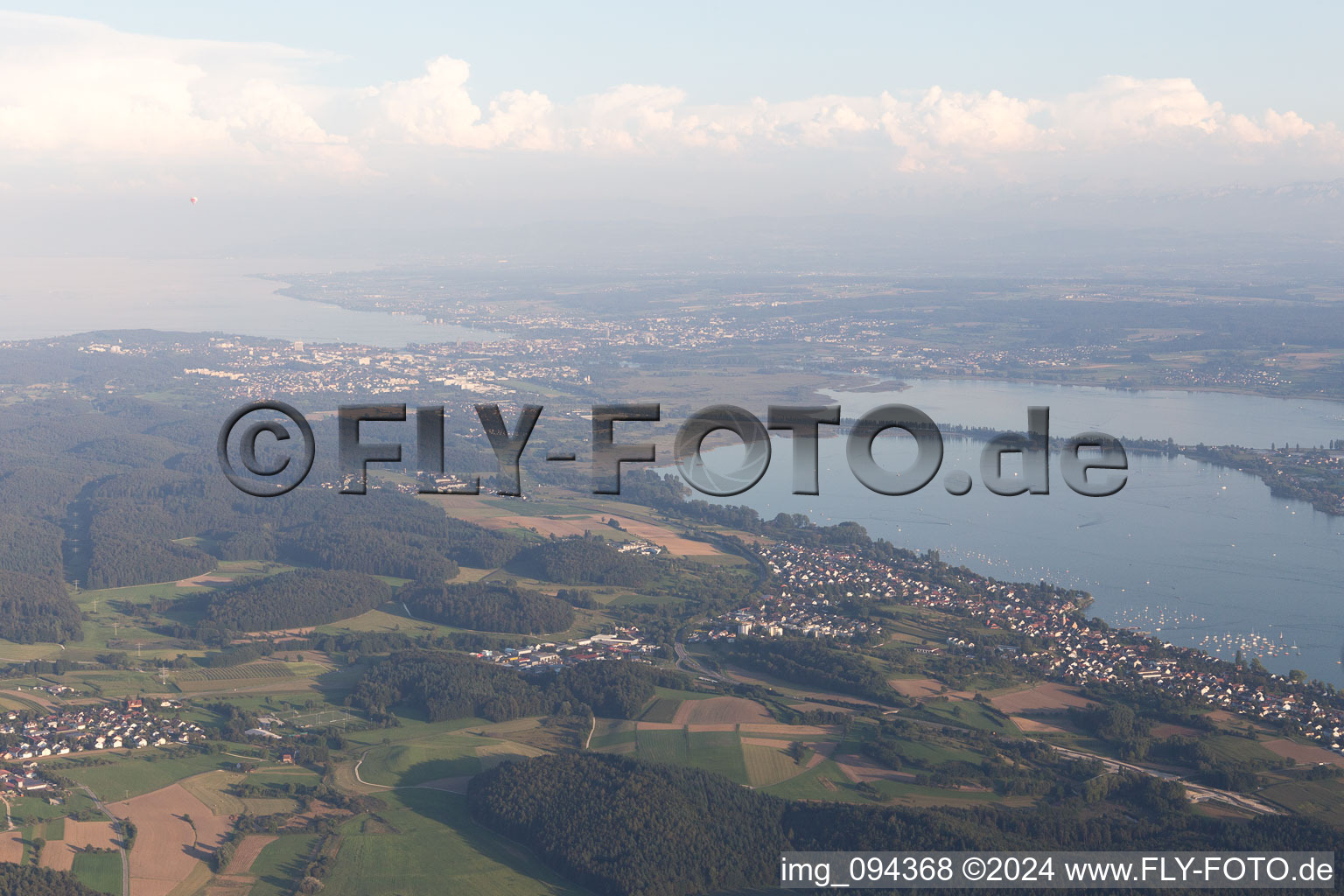 Allensbach in the state Baden-Wuerttemberg, Germany from above