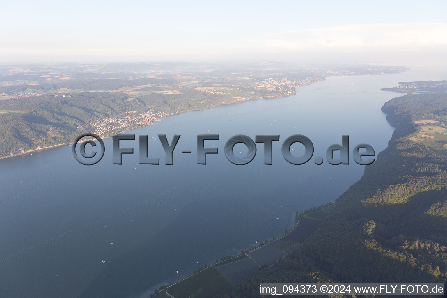 Drone recording of Sipplingen in the state Baden-Wuerttemberg, Germany