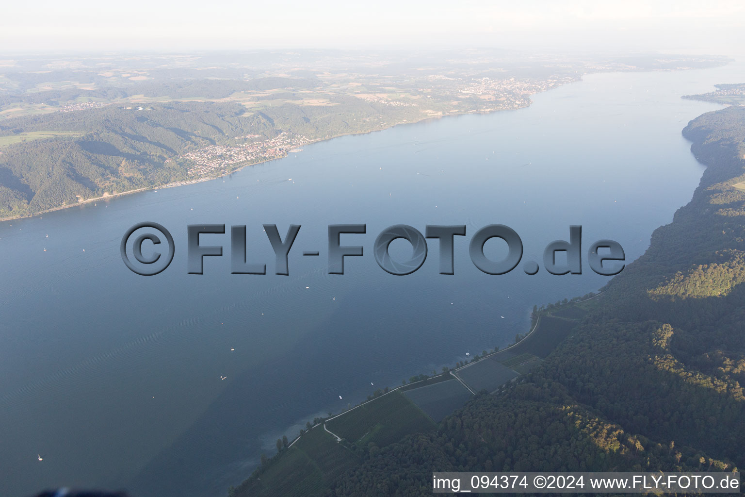 Drone image of Sipplingen in the state Baden-Wuerttemberg, Germany