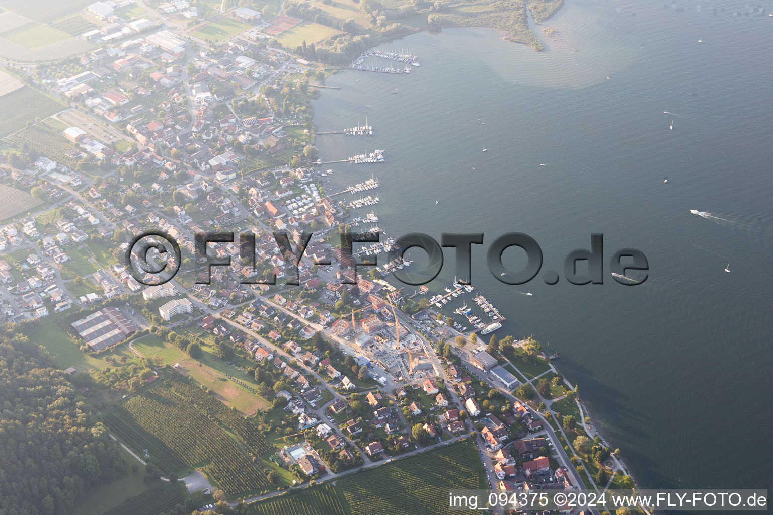 Aerial view of District Bodman in Bodman-Ludwigshafen in the state Baden-Wuerttemberg, Germany