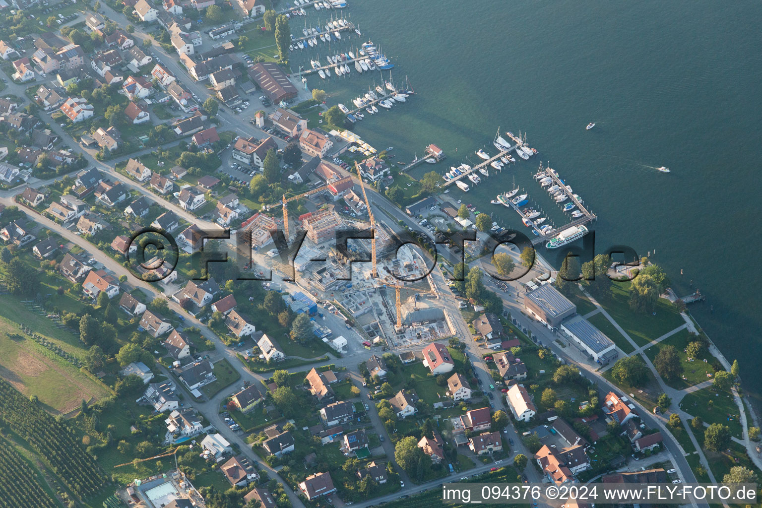 Aerial photograpy of District Bodman in Bodman-Ludwigshafen in the state Baden-Wuerttemberg, Germany