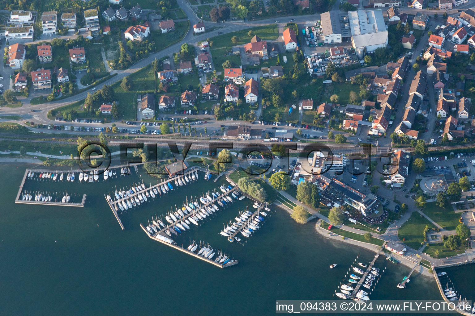 Waterfront promenade in the district Ludwigshafen in Bodman-Ludwigshafen in the state Baden-Wuerttemberg, Germany