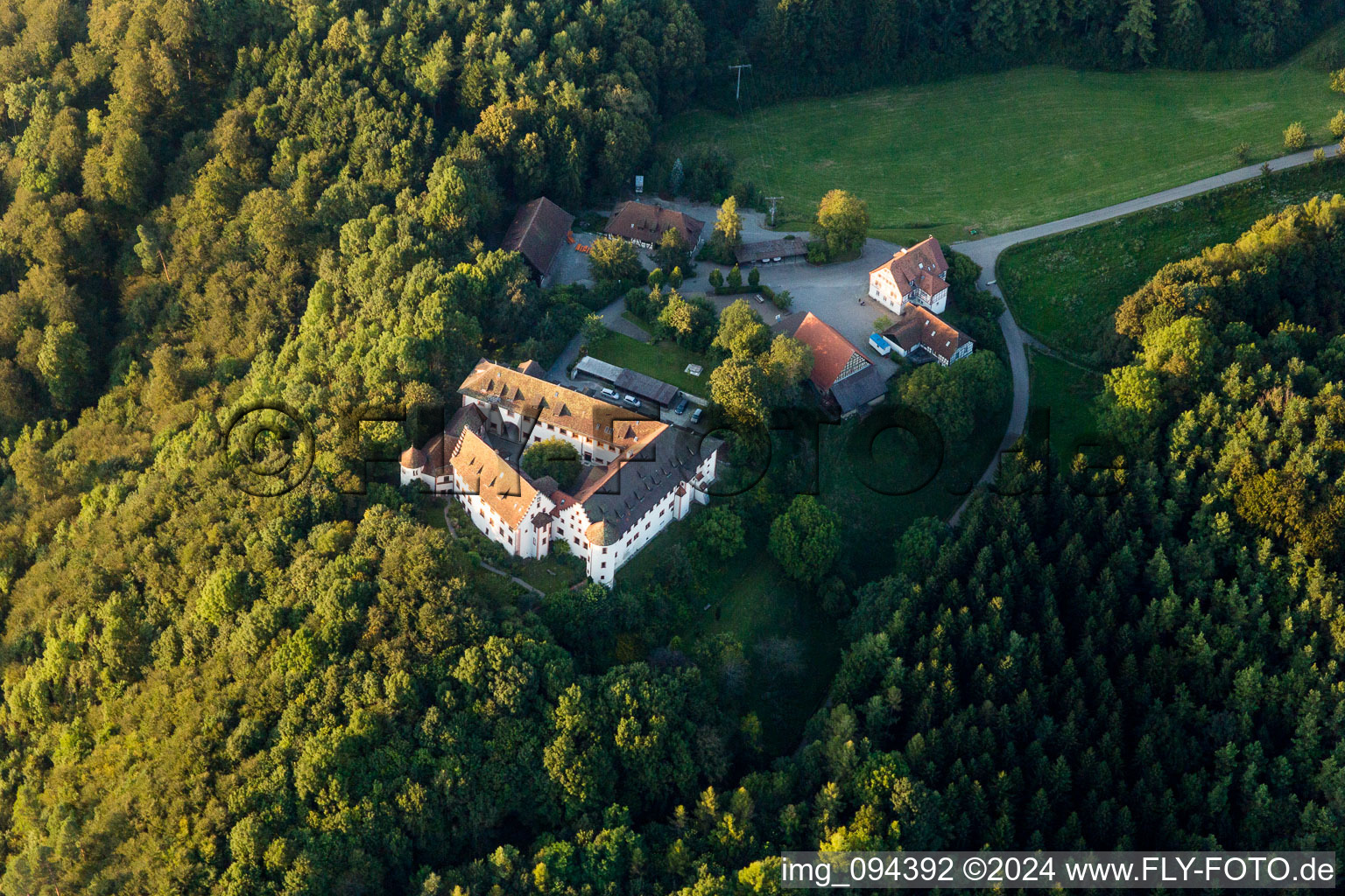 School building of the Schule schloss Salem Unterstufe (Burg Hohenfels) in the district Kalkofen in Hohenfels in the state Baden-Wurttemberg, Germany