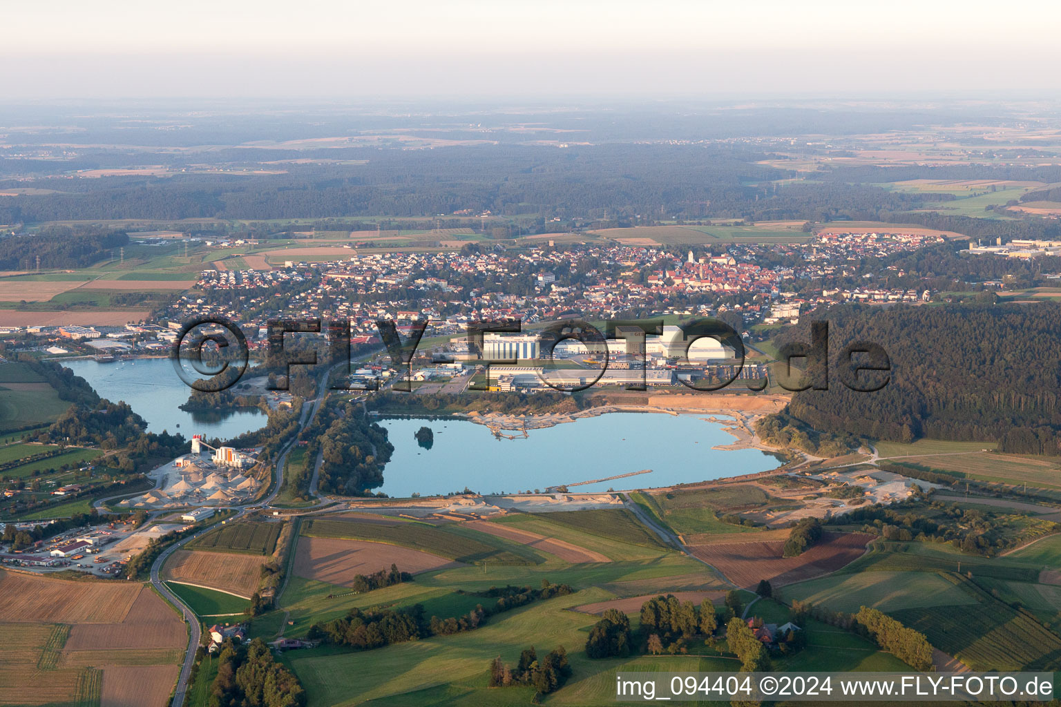 Gravel pit Pfullendorf-Tautenbronn in Pfullendorf in the state Baden-Wuerttemberg, Germany