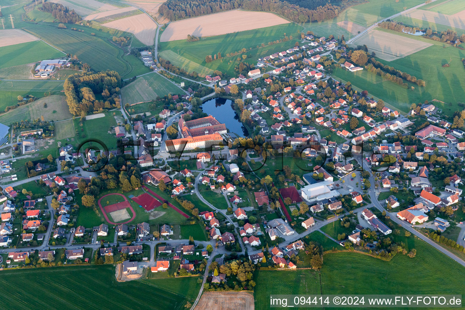 Wald in the state Baden-Wuerttemberg, Germany viewn from the air